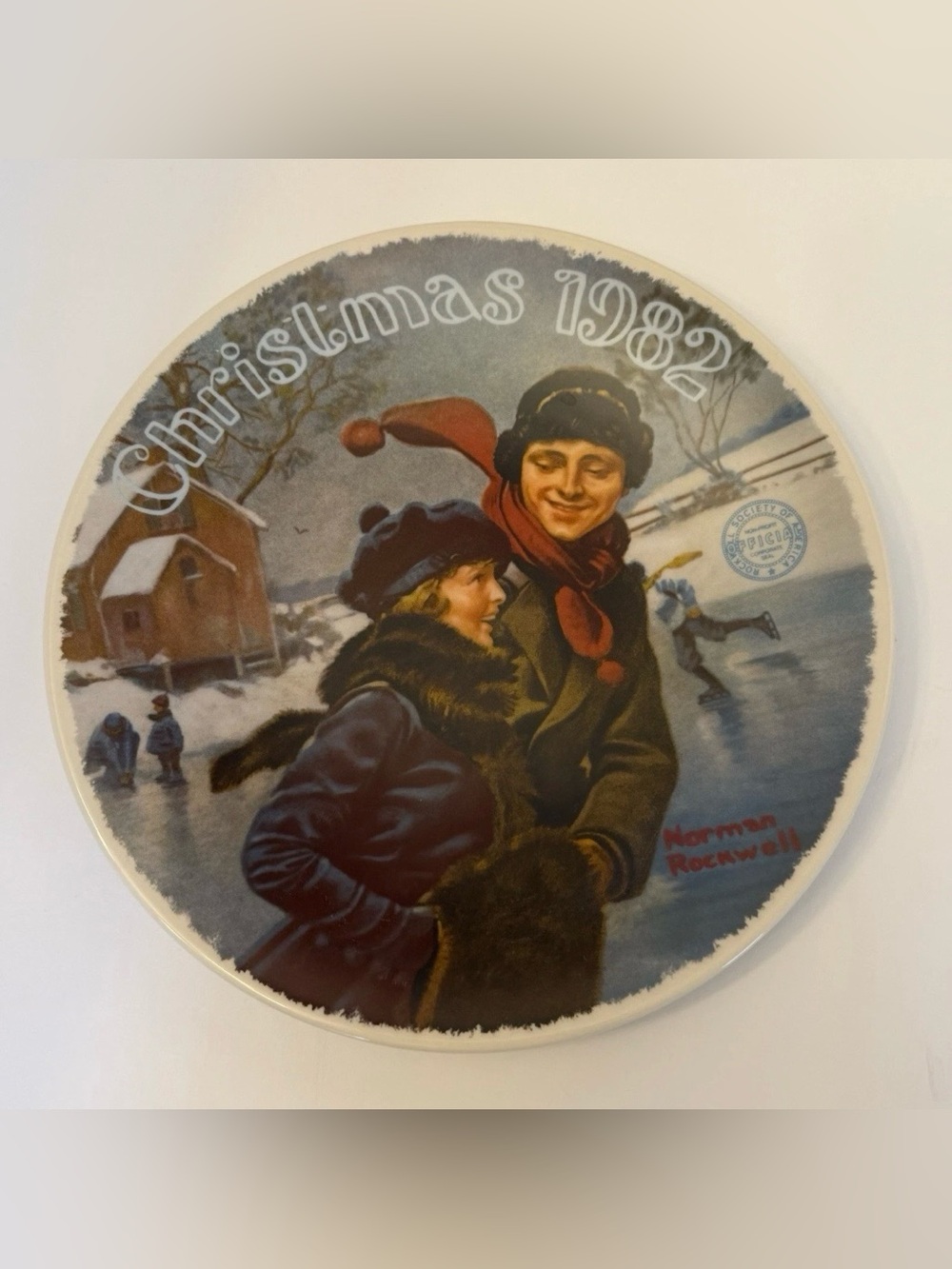 1982 Knowles "Christmas Courtship" Norman Rockwell Collector’s Plate